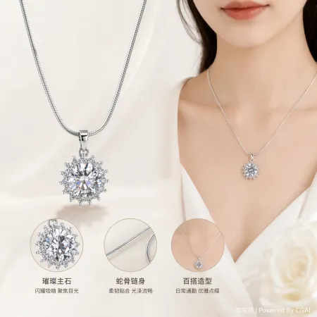 Snowflake pendant necklace