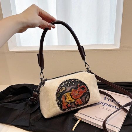 Patterned shoulder bag