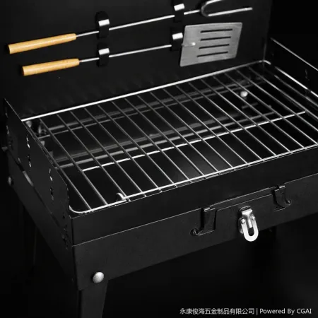 Outdoor barbecue rack